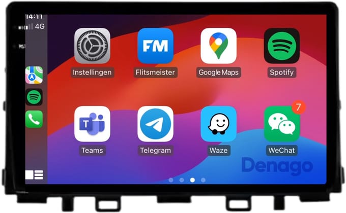 CarPlay autoradio geschikt voor Kia Rio | 2016 t/m 2018 | Android 16 | 9 inch | Draadloos Apple CarPlay & Android Auto | 2GB + 32GB | QuadCore processor | Denago DNG-A292 | 2025 model | Bluetooth & Wifi