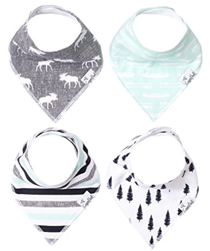 Trendy Baby Bandana Slabbetjes - 4 Stuks Gift Set