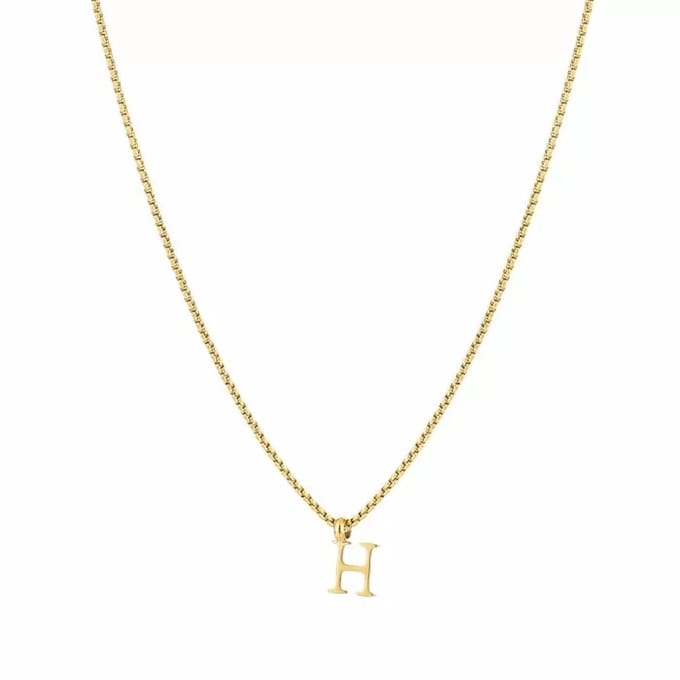 Bijoutheek Collier Letter H Goud