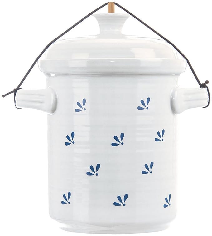Orion Modrobila - Keramische Inmaakpot - 2,5L - Witte en Blauwe Motief
