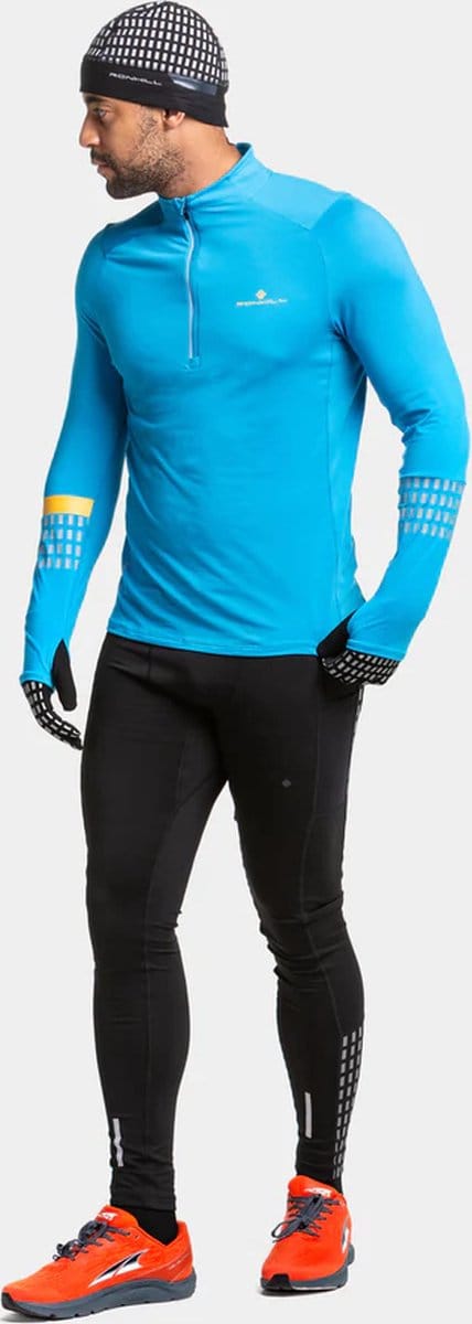 Ronhill Men's Tech Afterhours 1/2 Zip Tee - Kingfshr/Sunray/Rflct - XL