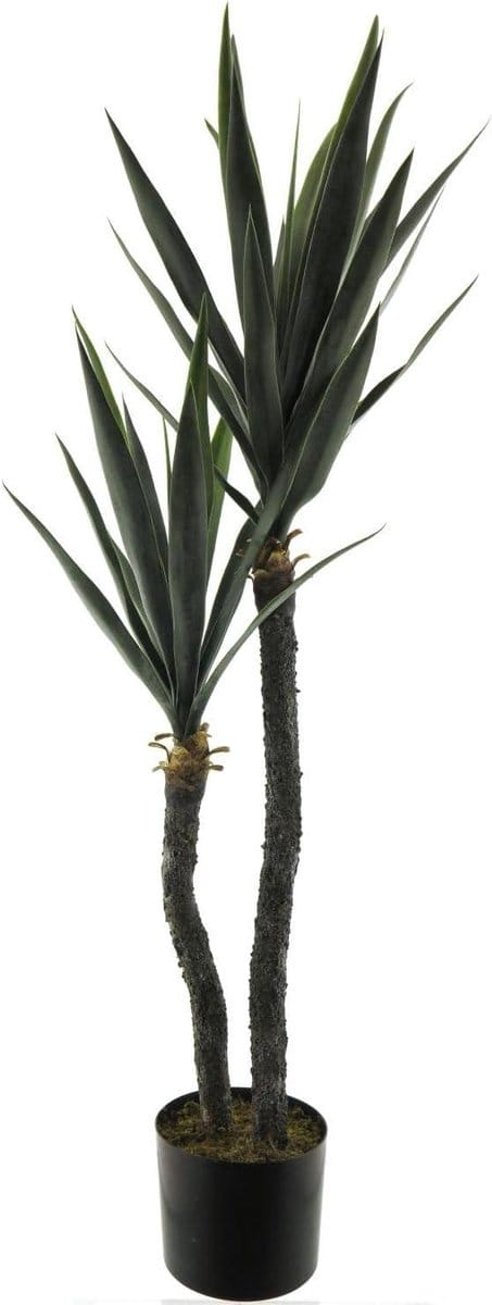 Kunstpalm Yucca - Yuccapalm - Decoratie - Natuurlijke uitstraling - 125 cm - Groen