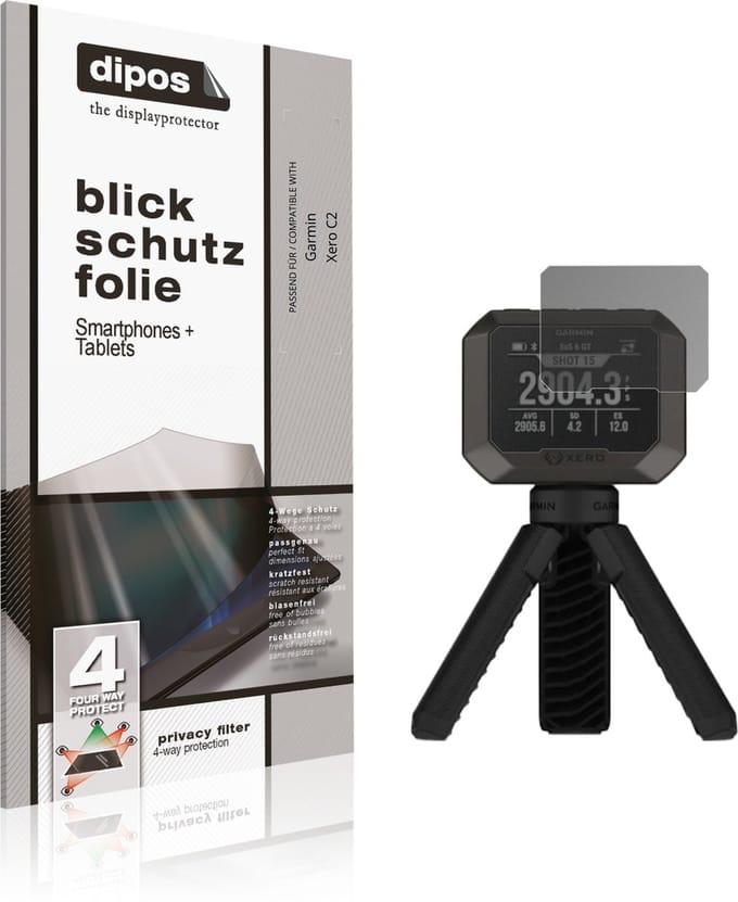 dipos – Matte Privacy Screenprotector geschikt voor Garmin Xero C2 | Anti-Spy Beschermfolie