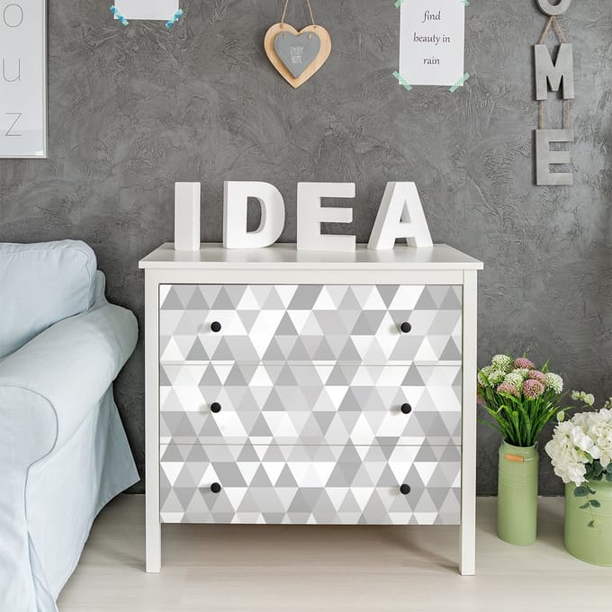 Scandinavische meubelsticker, steen, 40 x 60 cm