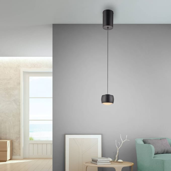 JUST LIGHT. GmbH JUST LIGHT. LED hanglamp Ballini, zwart, Switchmo