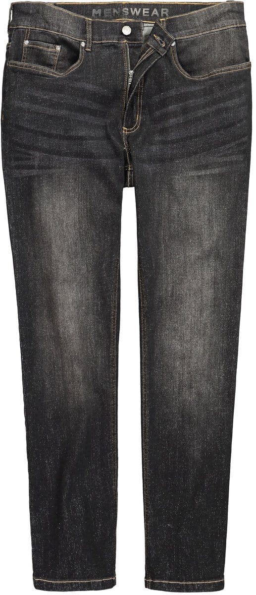 Men Plus - Heren - Jeans FLEXLASTIC® licht denim 5-pocket Straight Fit - Zwart - Maat 62