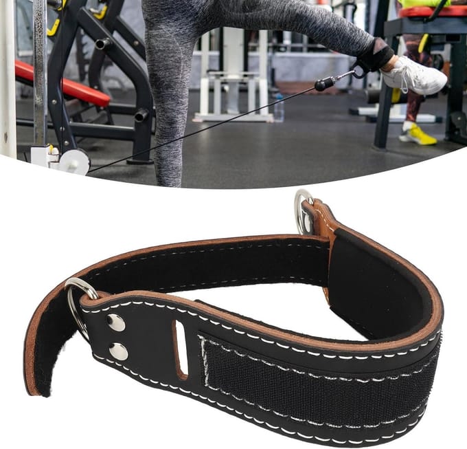 Verstelbare enkelbanden met D-ring en klittenbandsluiting voor krachttraining en thuisoefeningen
