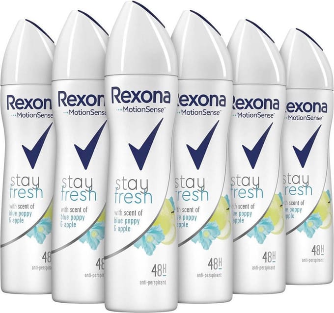 Rexona Deo Spray - Blue Poppy & Apple - Deodorant - 6x 150 ml - Voordeelverpakking