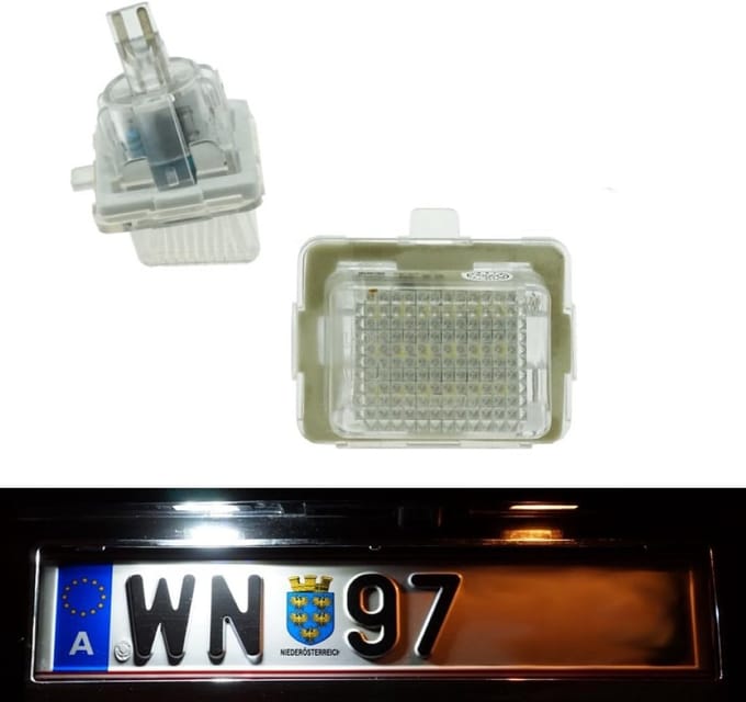LED Kentekenplaatverlichting met E-keurmerk Xenon-look voor diverse modellen