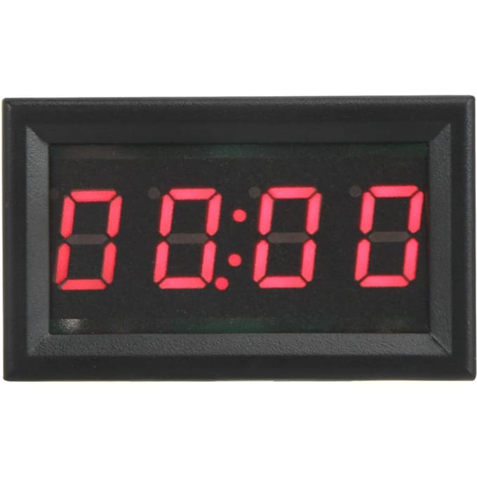 LED elektronische digitale lichtgevende autohorloge klok accessoire decoratie (Rood) red