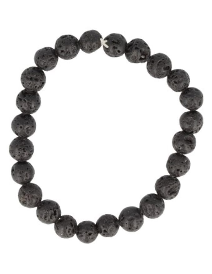 Lavasteen armband kralen 8 mm