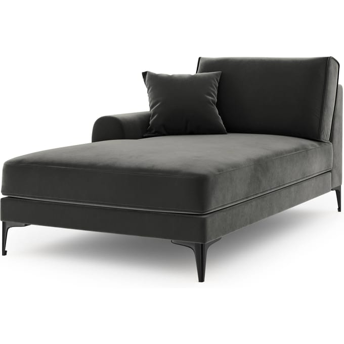 Chaise longue Madara links velvet | Mazzini Sofas