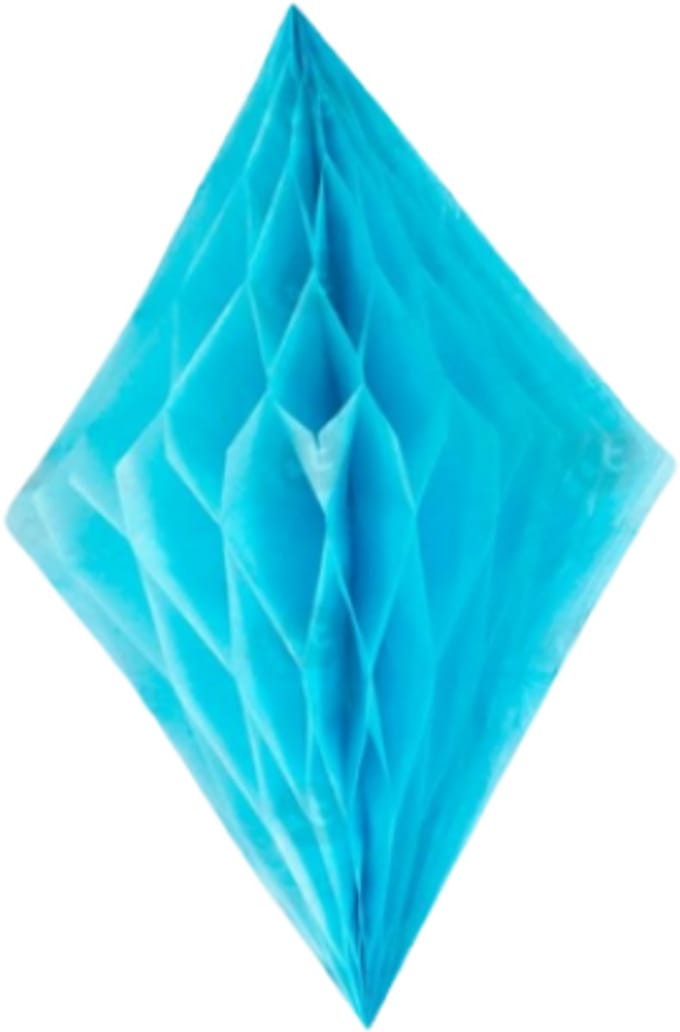 Diamant honeycomb licht blauw