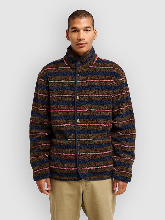 RVCA Westwood Snap Fleece Jas blauw