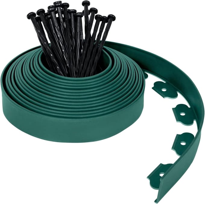 Flexibele Tuinrand - Bloembedrand Graskant - Tuin Afscheiden - Weerbestendig PP Plastic - 20 meter - Groen