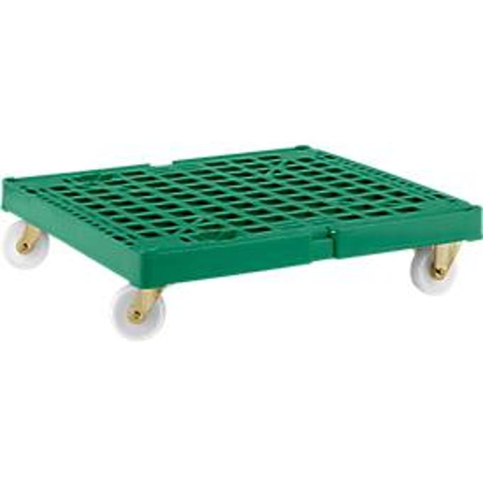 Transportroller - HDPE - L 810 x B 720 mm - draagvermogen 500 kg - groen