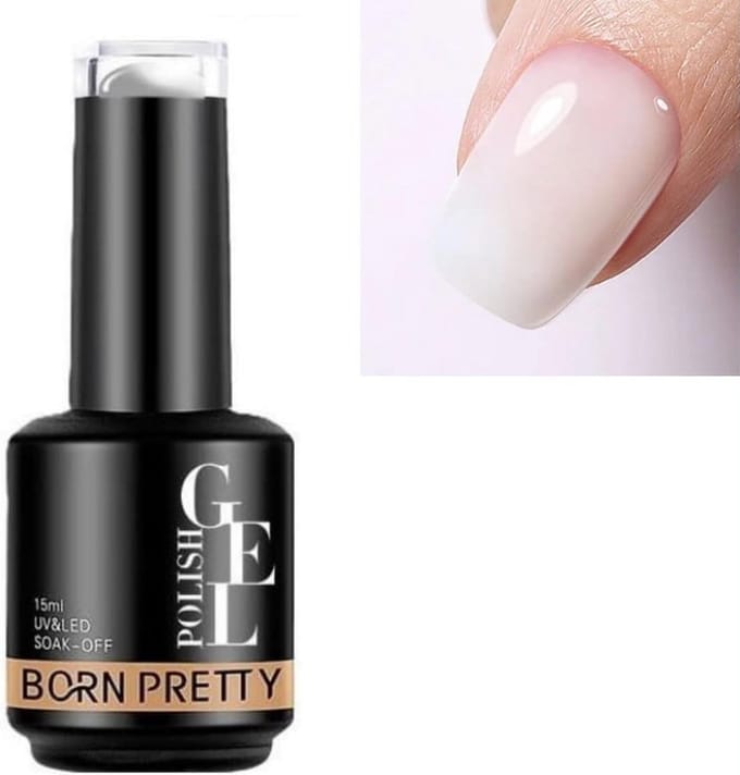 Born Pretty - Rubber base - 1 stuk - HEMA-vrij - Rubberbase - Rubber base gellak - Rubber base coat - Rubber base gel - Rubber base coat gel - Rubberbase set - Rubber base set