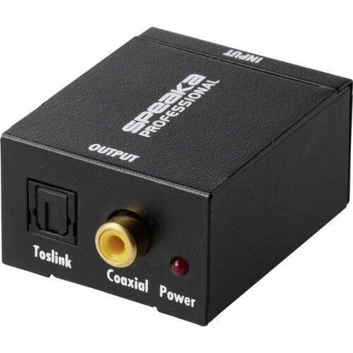 SpeaKa Professional AV Converter SP-ATDAC-100 [Cinch - Toslink, Digitale cinch]