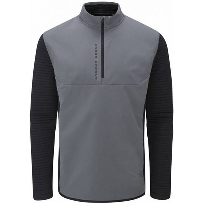 Under Armour Evolution Daytona heren grijs-zwart hybride golfsweater
