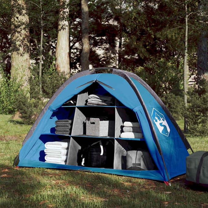 vidaXL - Opbergtent - 9 - vakken - waterdicht - blauw