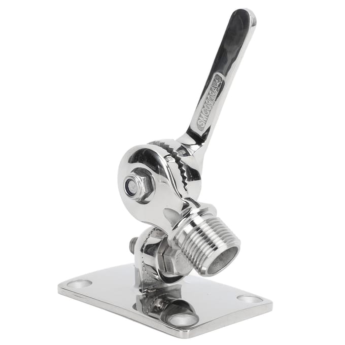 Support de base d'antenne VHF de qualité marine 93 X 64 mm Acier inoxydable Support réglable Base Support Pour white