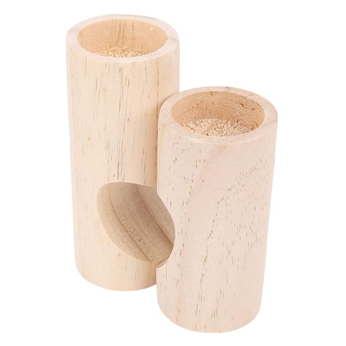2 Stuks Theelichthouder Eenheid Hartvormig Decoratief Hout Theelicht Set voor Tafelstuk white