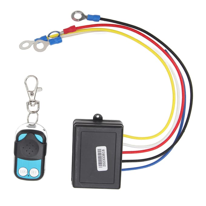 Kit Télécommande Treuil Sans Fil DC 12V 24V Portée 50ft Haute Sensibilité Ajustement Universel pour Voiture VTT