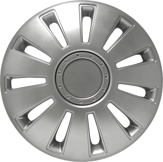 Carpoint Wieldoppen Silverstone 17 Inch Abs Zilver Set Van 4