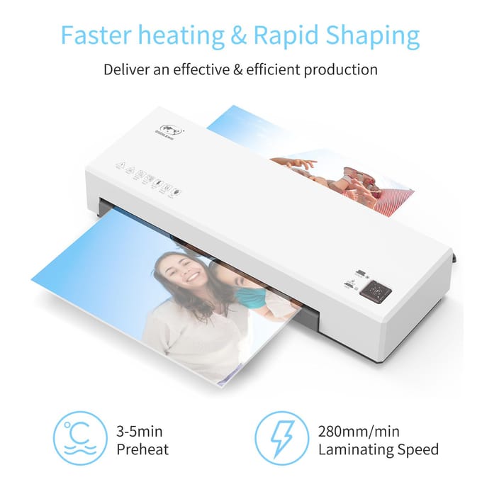 OSMILE – ensemble de machines à plastifier de bureau, format A4, système de stratification à chaud et à froid, à 2 rouleaux, 9 pouces maximum EU Plug
