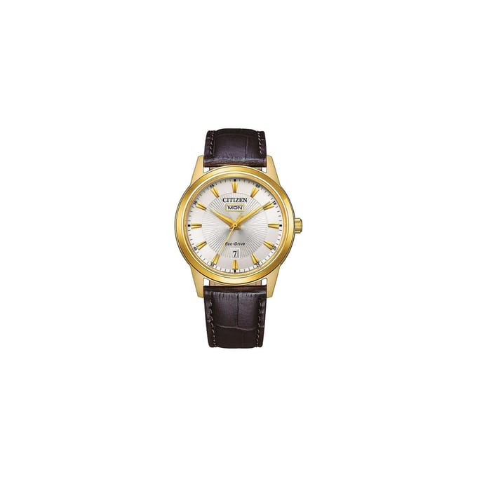 Citizen  AW0102-13AE Horloge - Leer - Bruin - Ø 40 mm