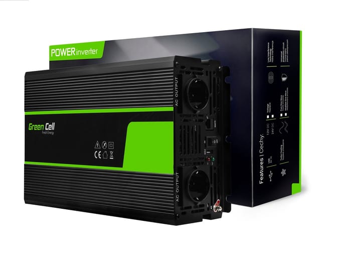 Omvormer 24V Naar 230V Zuivere Sinusgolf 2000W.