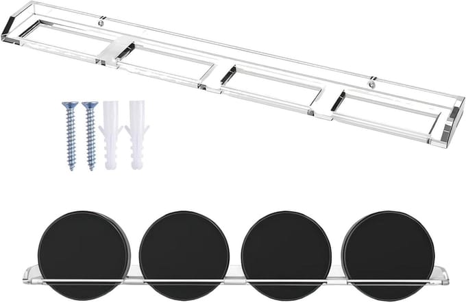 Puck Display - Verzamelaar Vitrine - Objecten Tonen - Stofdicht Acryl - 4-Slots - Transparant