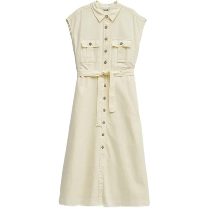 Damesjurk met linnen overhemd Salsa Jeans Midi
