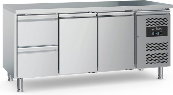 Ecofrost Koelwerkbank 417L - 2 Deuren + 2 Laden - Geforceerd