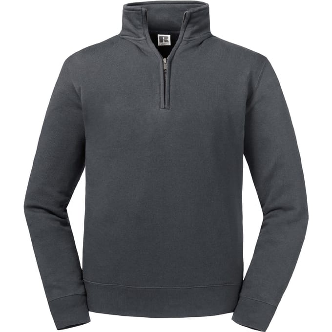 Russell Heren Authentieke Kwartier Ritssweatshirt (Konvooi Grijs)
