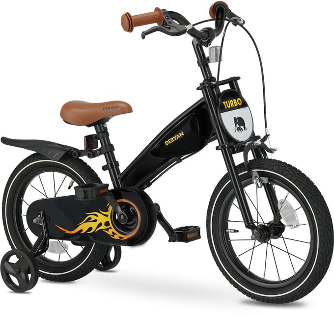 Deryan Turbo Kinderfiets 14 inch - kinderfiets met Zijwieltjes