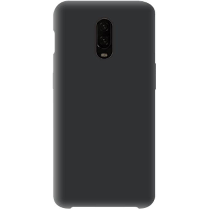OnePlus 6T Siliconen Back Cover - Zwart