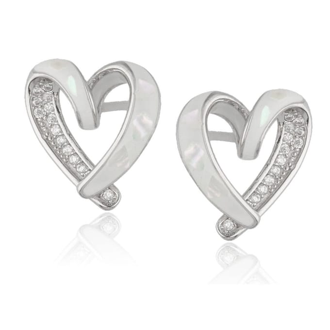 Zilveren hart oorknopjes met elegant ontwerp – echt zilver