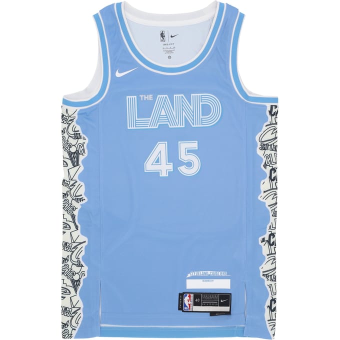 Mannen Basketbal Nba Dri Fit Swingman Jersey No 45 Donovan Mitchell Clecav Valor Blue