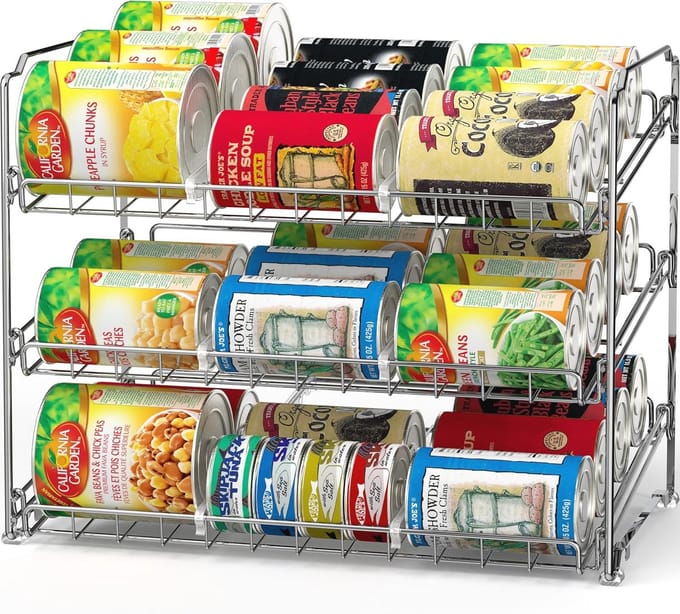 Stapelbaar Kan Rack Organizer - Efficiënte Ruimtebesparing voor Keuken