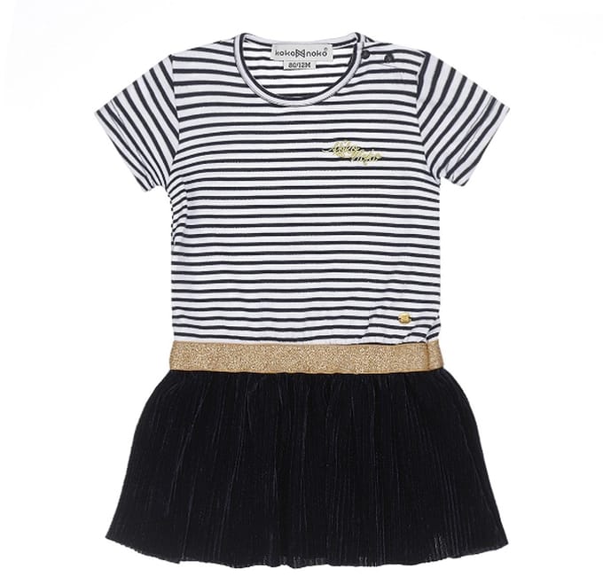 Koko Noko Meisjes jurk navy maat 110