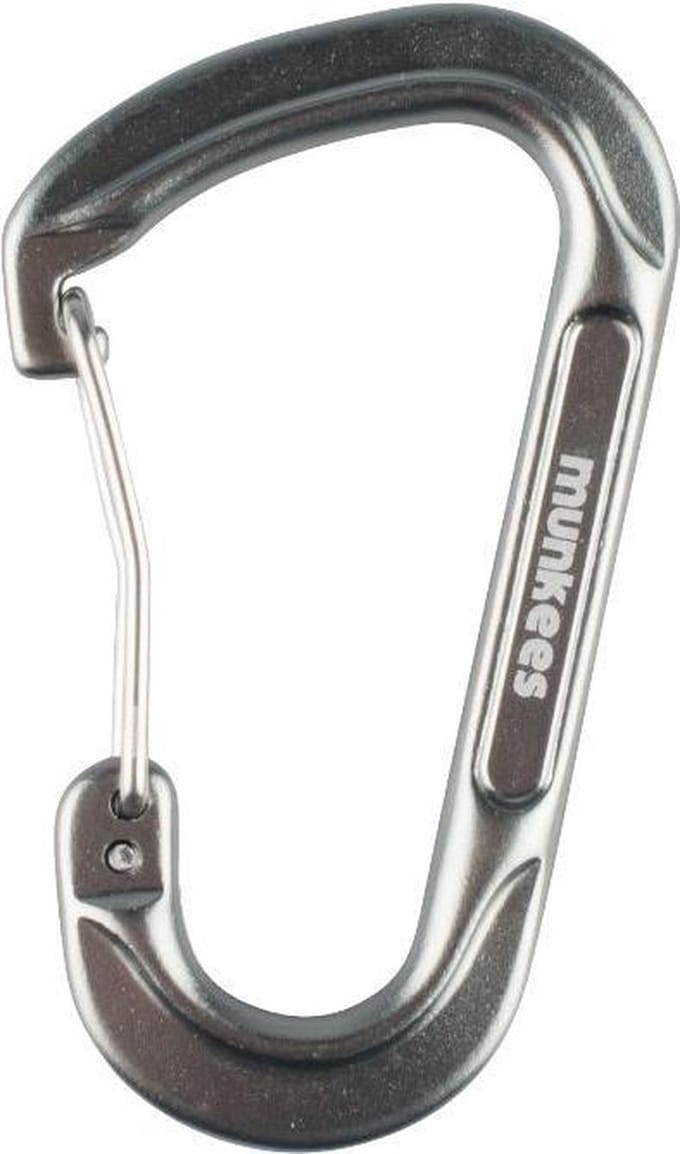Munkees Karabijnhaak D-shape Draadsluiting 6 X 60 Mm Grijs