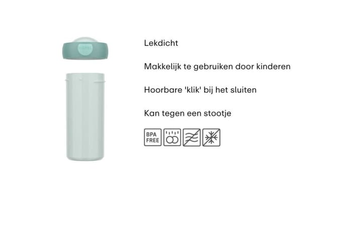 Mepal Schoolbeker Campus - 300 ml - Sluit goed af - Drinkbeker voor kinderen - Jungle