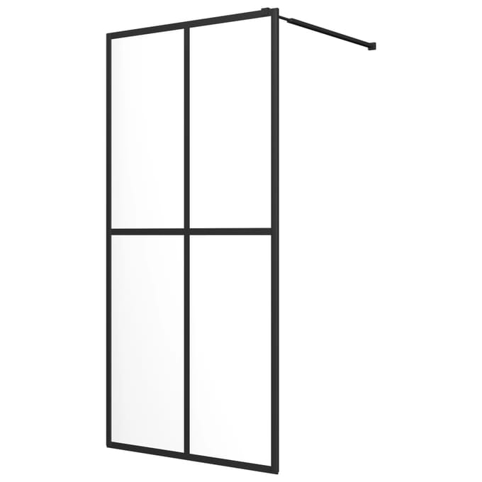 vidaXL - Inloopdouchewand - 100x195 - cm - transparant - gehard - glas