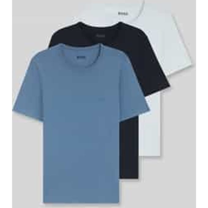 Slim fit T-shirts van puur katoen in set van 3