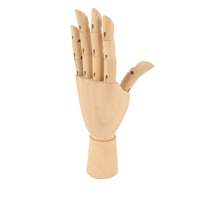 Hand Kunst Model Figuur Schima Hout Model Linkerhand voor Schetsen en Tekenen beige