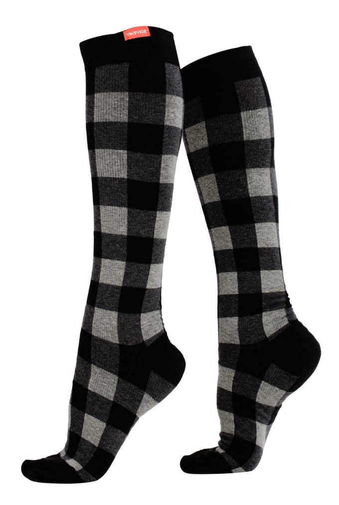 Katoenen 15-20 mmhg gegradueerde compressiesokken - Heathered Gray