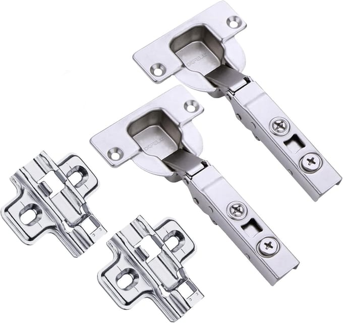 Keukenfront scharnier met hydraulische demper voor zware en dikke kastdeuren - Set van 2 zachte sluitingen voor optimale functionaliteit