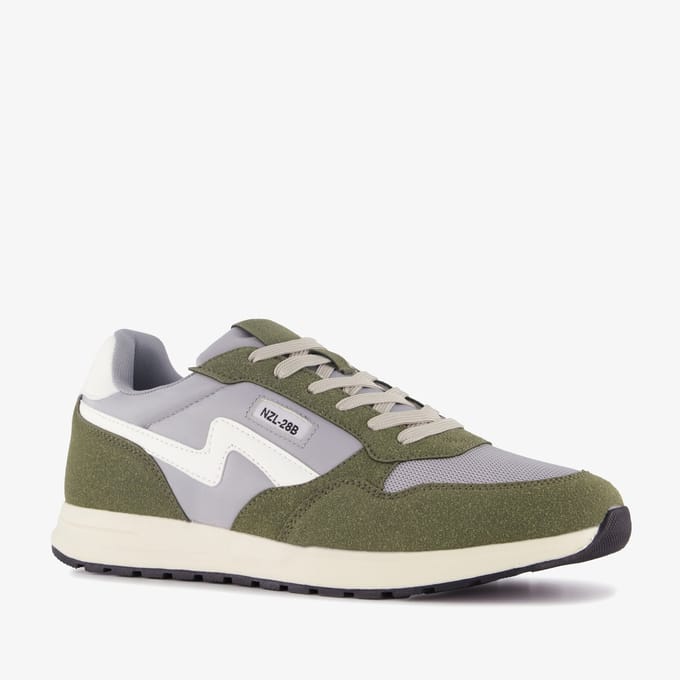 Blue Box heren sneakers groen grijs - Maat 43 - Uitneembare zool