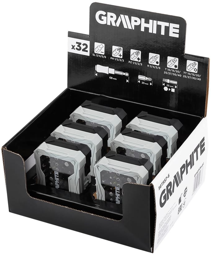 Graphite Serie - Schroefbit Set - 32 Stuks - CrV Staal